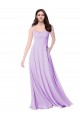 Soft Chiffon Long Scoop Neck A-Line Bridal Party Dress Sudbury