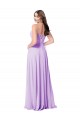 Soft Chiffon Long Scoop Neck A-Line Bridal Party Dress Sudbury