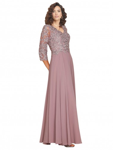 Soft Chiffon Long V-Neck A-Line Prom Dress / Bridesmaid Dress Sudbury