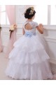 Tulle & Lace Chapel Train Sweetheart Ivory Ball Gown Flower Girl Dresses Sudbury