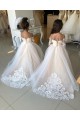 Tulle & Lace Chapel Train Sweetheart Ball Gown Little Flower Girl Dress Sudbury