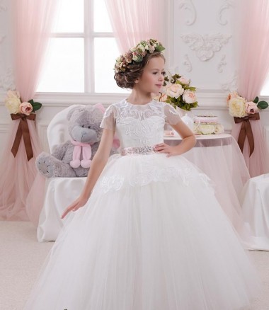 Tulle & Lace Long Sweetheart Ball Gown Flower Girl Dress Sudbury