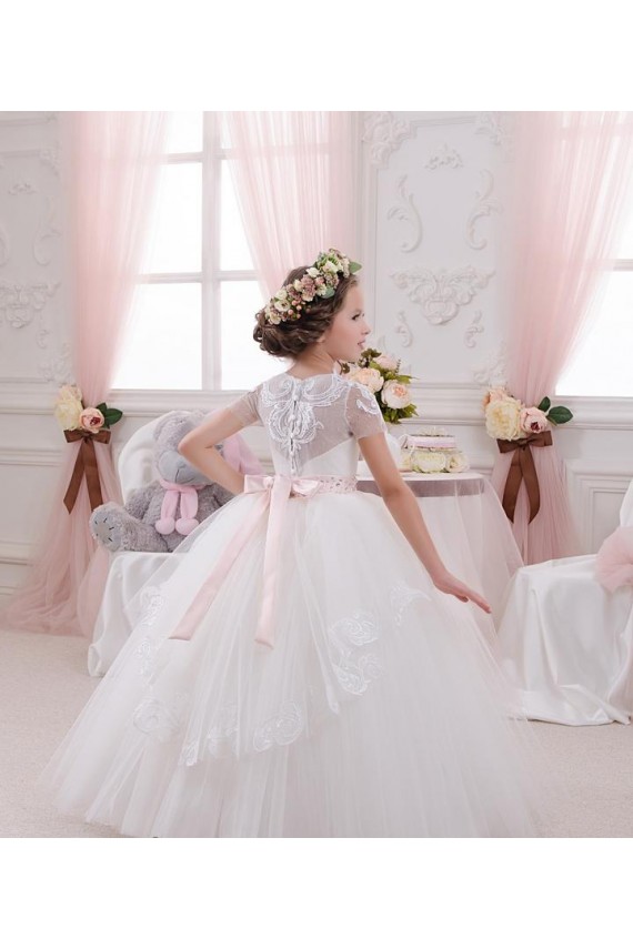 Tulle & Lace Long Sweetheart Ball Gown Flower Girl Dress Sudbury