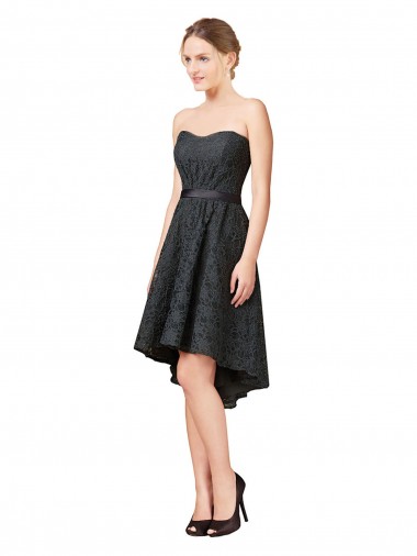 Lace Knee Length Sweetheart A-Line High Low Bridesmaid Dress Sudbury