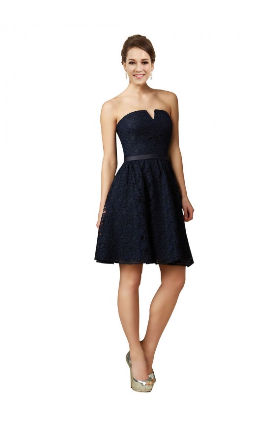 Lace Knee Length V-Neck A-Line Bridesmaid Dress Sudbury