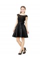 Satin & Lace V-Back Knee Length Illusion Neck A-Line Bridesmaid Dress Sudbury