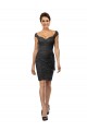 Soft Chiffon & Lace Knee Length Off the Shoulder A-Line Bridesmaid Dress Sudbury