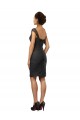 Soft Chiffon & Lace Knee Length Off the Shoulder A-Line Bridesmaid Dress Sudbury