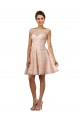 Soft Chiffon & Lace Knee Length Bateau Neck A-Line Bridesmaid Dress Sudbury