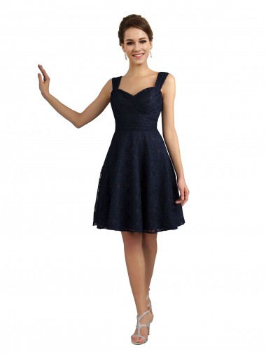 Lace Knee Length Sweetheart A-Line Bridesmaid Dresses Sudbury