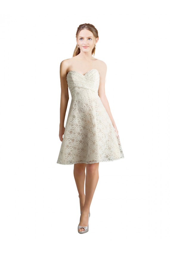 Lace Knee Length Sweetheart A-Line Bridesmaid Dress Sudbury