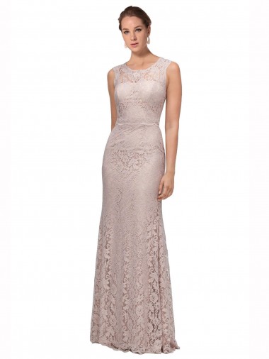 Lace Long Illusion Neck Mermaid Prom Dress / Bridesmaid Dress Sudbury