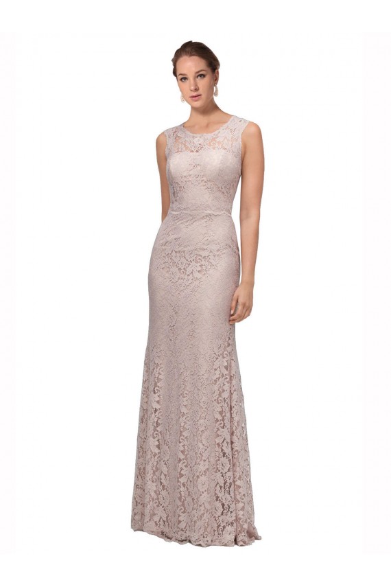 Lace Long Illusion Neck Mermaid Prom Dress / Bridesmaid Dress Sudbury
