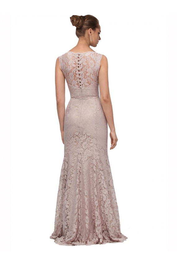 Lace Long Illusion Neck Mermaid Prom Dress / Bridesmaid Dress Sudbury