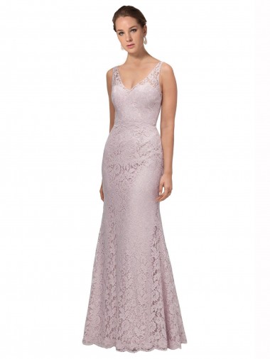 Lace V-Back Long V-Neck Mermaid Formal Dress / Bridesmaid Dress Sudbury