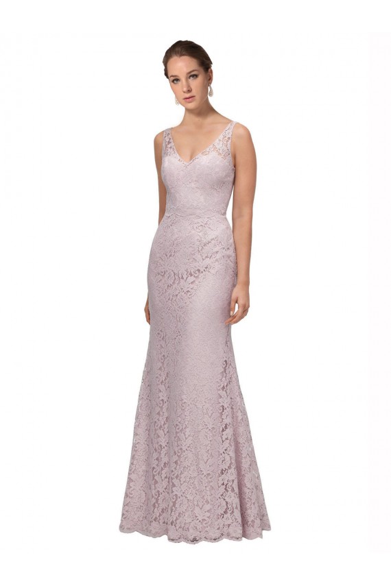 Lace V-Back Long V-Neck Mermaid Formal Dress / Bridesmaid Dress Sudbury
