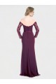 Soft Chiffon & Lace Low Back Long Off the Shoulder Mermaid Bridesmaid Dress Sudbury