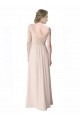 Soft Chiffon & Lace V-Back Long V-Neck Mint Green A-Line Bridesmaid Dress Sudbury