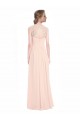 Soft Chiffon & Lace Keyhole Back Long Sweetheart Mint Green A-Line Bridesmaid Dress Sudbury