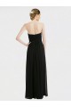 Soft Chiffon & Lace Low Back Long Sweetheart Black A-Line Bridesmaid Dress Sudbury
