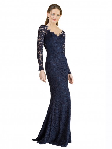 Lace Keyhole Back Long Sweetheart Mermaid Prom Dress / Bridesmaid Dress Sudbury
