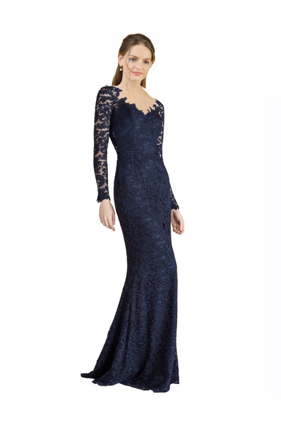 Lace Keyhole Back Long Sweetheart Mermaid Prom Dress / Bridesmaid Dress Sudbury