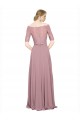 Soft Chiffon & Lace Long Off the Shoulder A-Line Prom Dress / Bridesmaid Dress Sudbury
