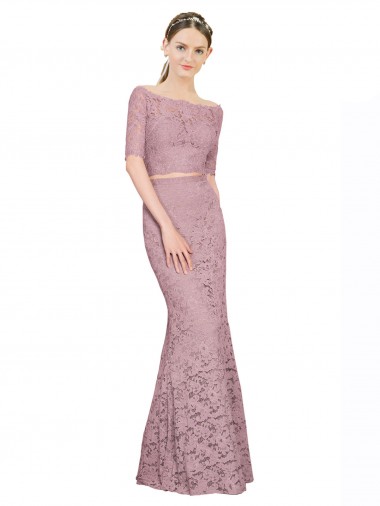 Lace Long Off the Shoulder Mermaid Formal Dress / Bridesmaid Dress Sudbury