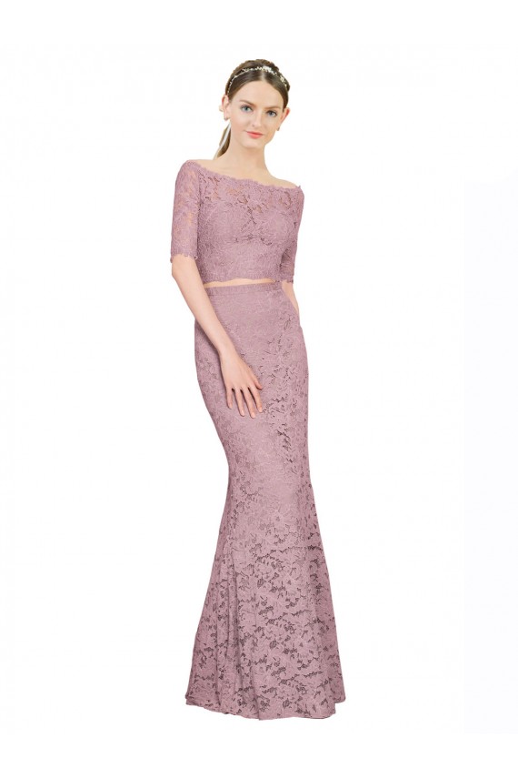 Lace Long Off the Shoulder Mermaid Formal Dress / Bridesmaid Dress Sudbury