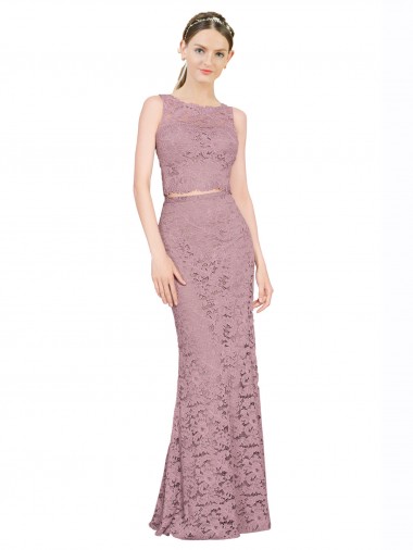 Lace Long Illusion Neck Mermaid Prom Dress / Bridesmaid Dress Sudbury