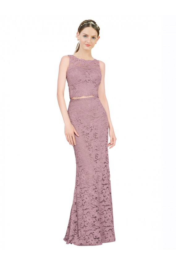 Lace Long Illusion Neck Mermaid Prom Dress / Bridesmaid Dress Sudbury