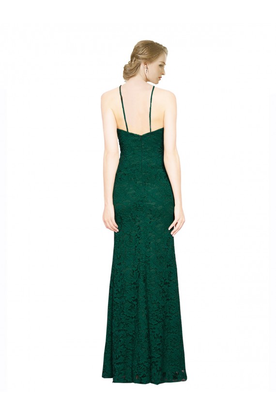 Lace Low Back Long Halter Neck Mermaid Prom Dress / Bridesmaid Dress Sudbury