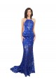 Lace Open Back Long High Neck Mermaid Semi Formal Evening Dress / Prom Dress / Bridesmaid Dress Sudbury