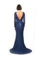 Lace V-Back Sweep Train Jewel Neck Mermaid, Sheath Bridesmaid Dress Sudbury