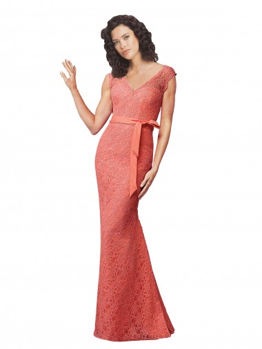 Lace Open Back Long V-Neck Mermaid Bridesmaid Dress Sudbury