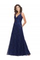 Lace Low Back Long V-Neck A-Line Bridesmaid Dress Sudbury