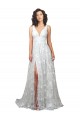 Lace Low Back Chapel Train V-Neck A-Line Wedding Dress Sudbury