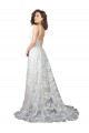 Lace Low Back Chapel Train V-Neck A-Line Wedding Dress Sudbury