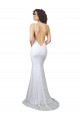 Lace Backless Sweep Train High Neck Mermaid Wedding Dress Sudbury