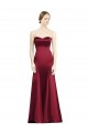 Satin Long Sweetheart Burgundy Mermaid Bridesmaid Dress Sudbury