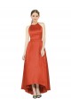 Satin Halter Neck A-Line High Low Bridesmaid Dress Sudbury