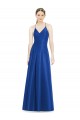Satin Criss Cross Open Back Long Spaghetti Straps A-Line Bridesmaid Dress Sudbury