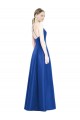 Satin Criss Cross Open Back Long Spaghetti Straps A-Line Bridesmaid Dress Sudbury
