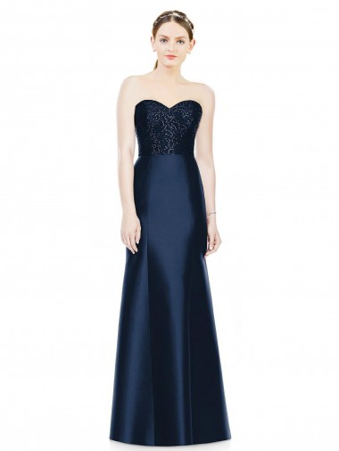 Satin Long Sweetheart Mermaid Evening Dress / Bridesmaid Dress Sudbury