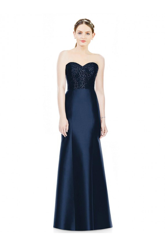 Satin Long Sweetheart Mermaid Evening Dress / Bridesmaid Dress Sudbury