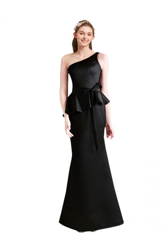 Satin Long One Shoulder Mermaid Bridesmaid Dress Sudbury