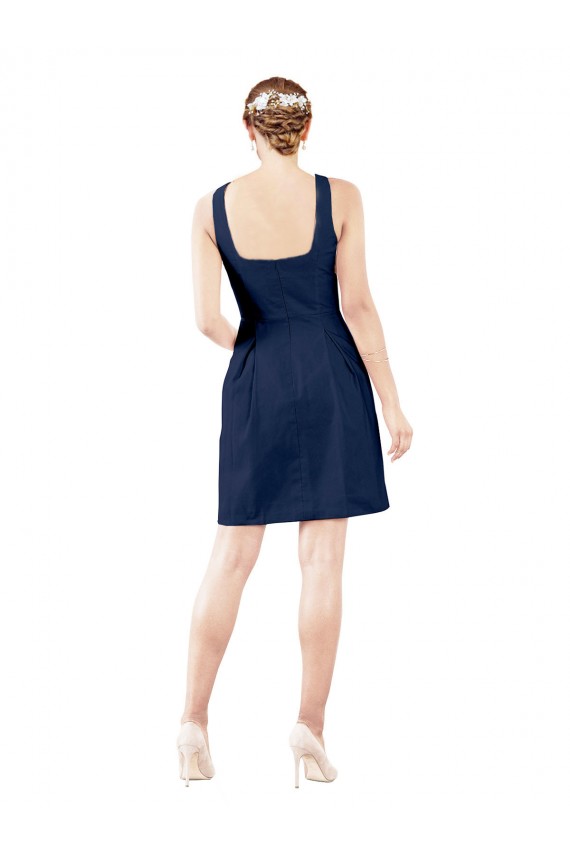 Satin Knee Length V-Neck A-Line Bridesmaid Gown Sudbury