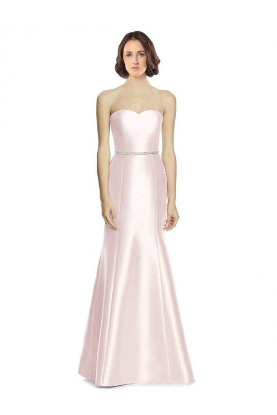 Satin Long Sweetheart Pink Mermaid Bridesmaid Dress Sudbury