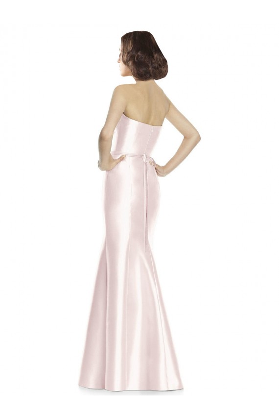 Satin Long Sweetheart Pink Mermaid Bridesmaid Dress Sudbury