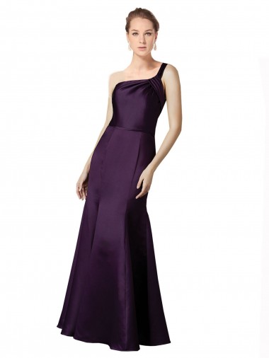 Satin Long One Shoulder Mermaid Prom Dress / Bridesmaid Dress Sudbury